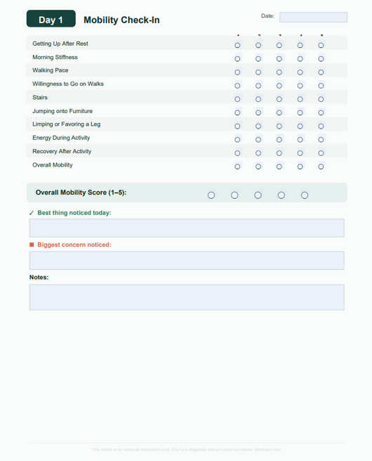 Hip & Joint Progression Tracker