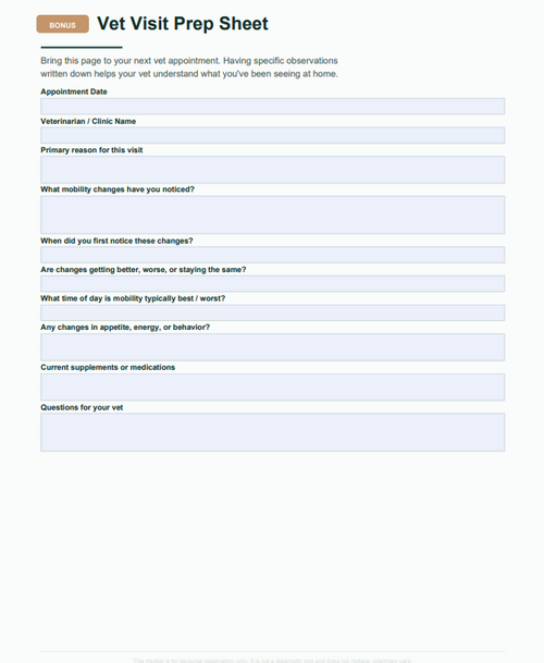 Hip & Joint Progression Tracker