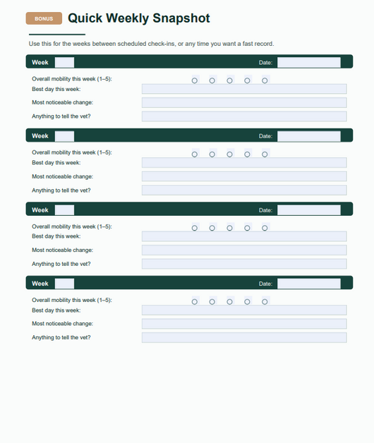 Hip & Joint Progression Tracker