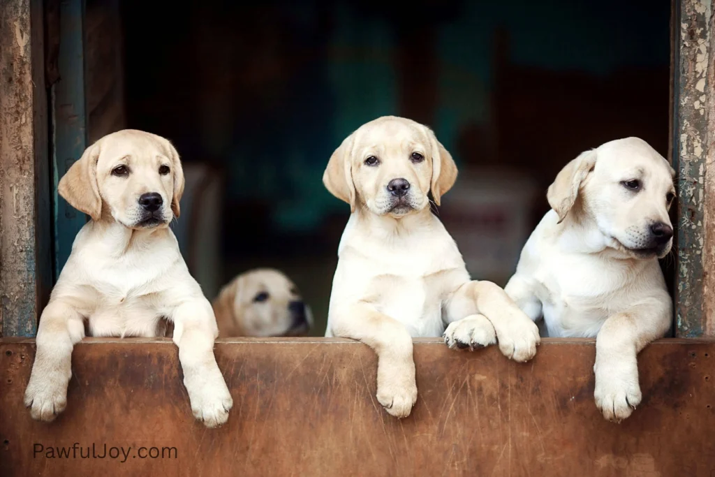 Labrador Retrievers Looking Innocent