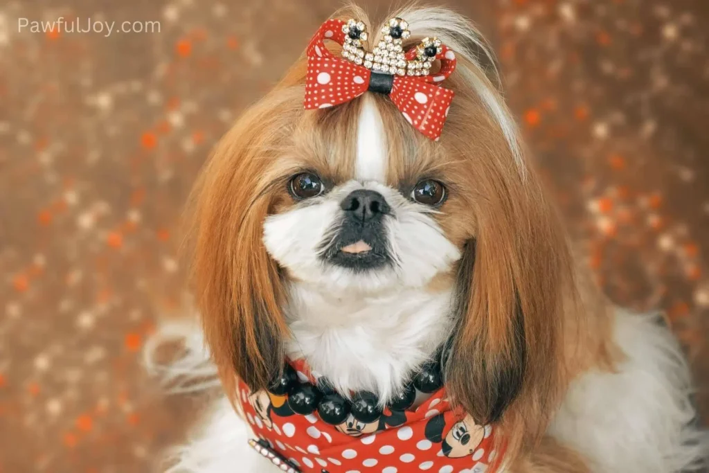 Lovely Shih Tzu with Pony Tail